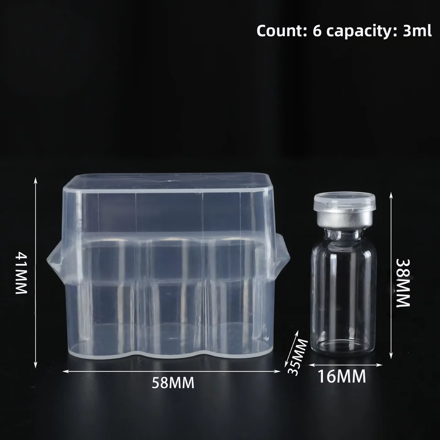 Custom 6 Vial PP Holder · 上传配套单
